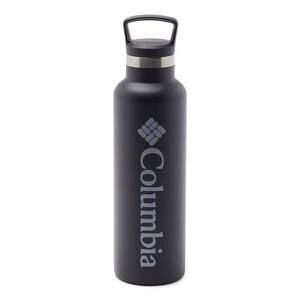 NWT Columbia Double-Wall Vacuum Bottle with Screw-on Top, black- 21oz